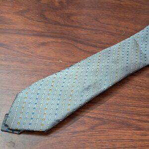 NWOT Robert Talbott Tie Best of Class Silk Hand Made USA Designer Silver Blue
